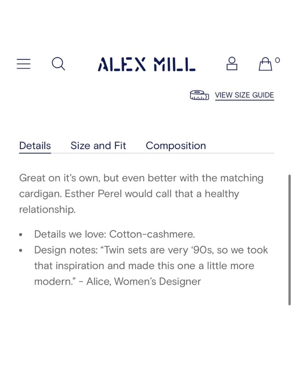 NWT • Alex Mill Louisa Striped Vest in Cotton Cashmere - Picture 4 of 6